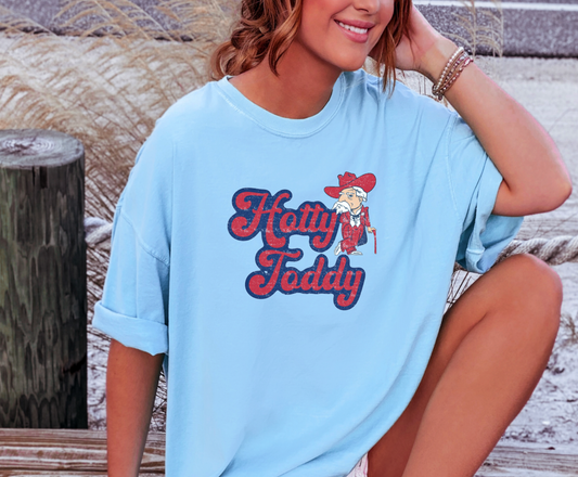 Powder Blue Hotty Toddy Graphic Tee Ole Miss Tees