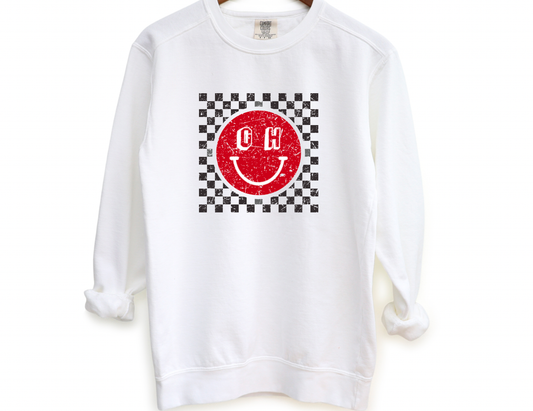Ohio Checkered Sweatshirt Football Tees