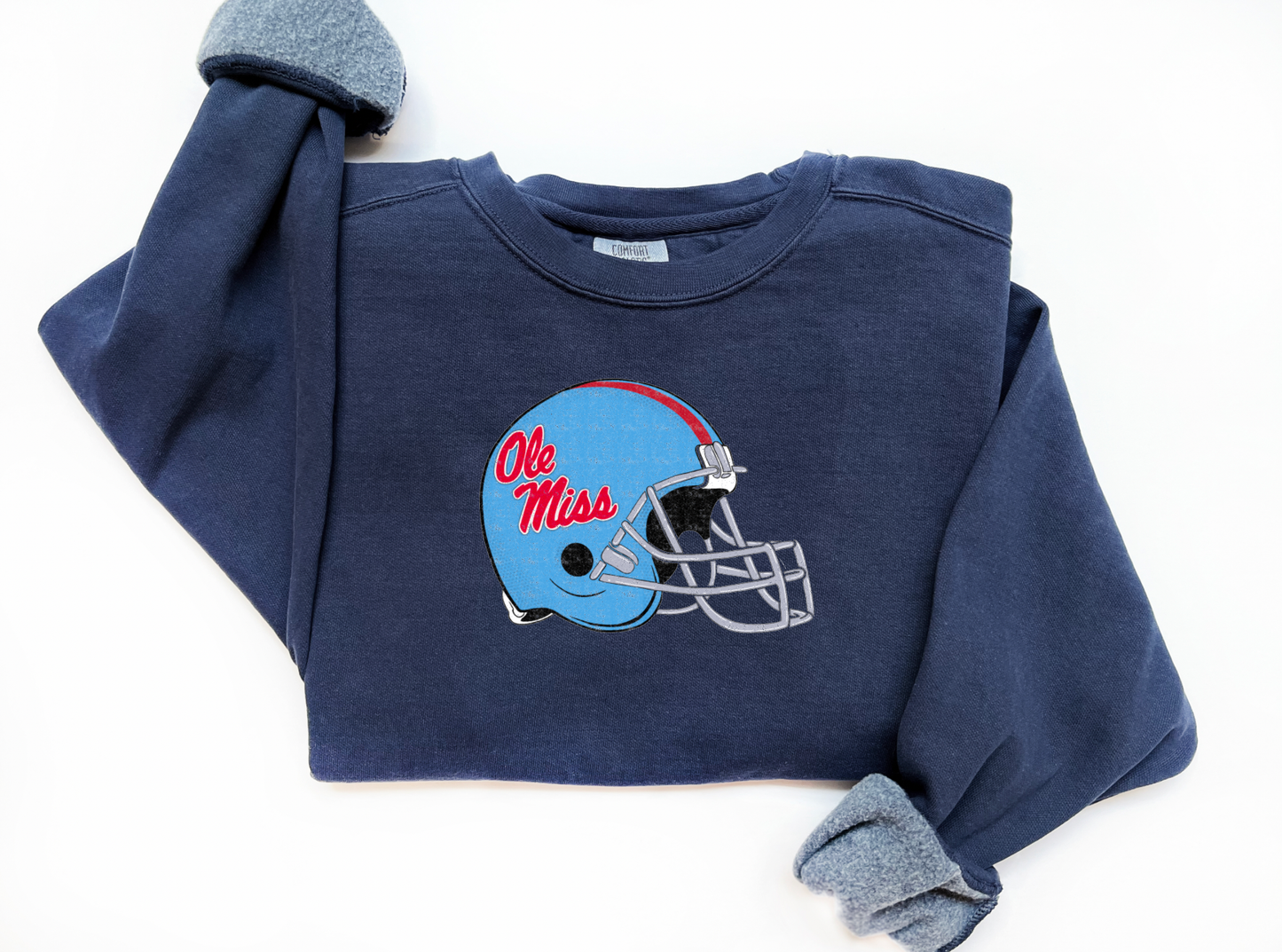 Ole Miss Rebels Helmet Comfort Colors Sweatshirt