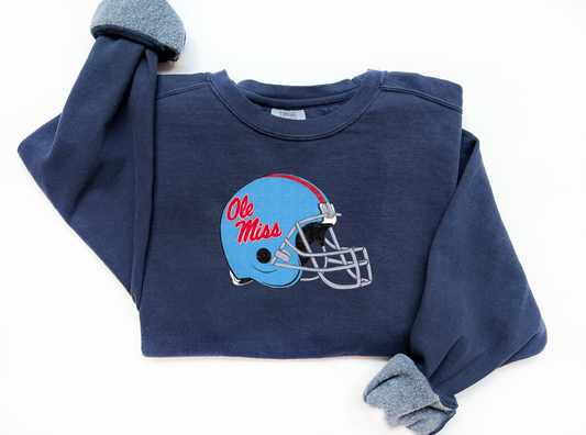 Ole Miss Rebels Helmet Comfort Colors Sweatshirt