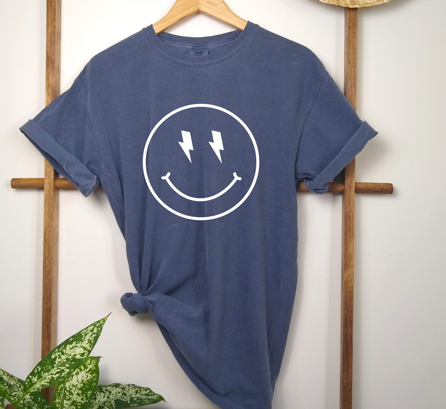 Smiley Face Comfort Colors Tee Women's Graphic Tees