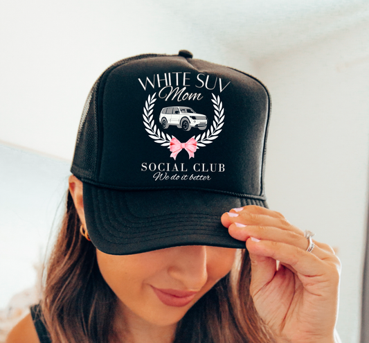 SUV Mom Social Club Coquette Trucker Hat