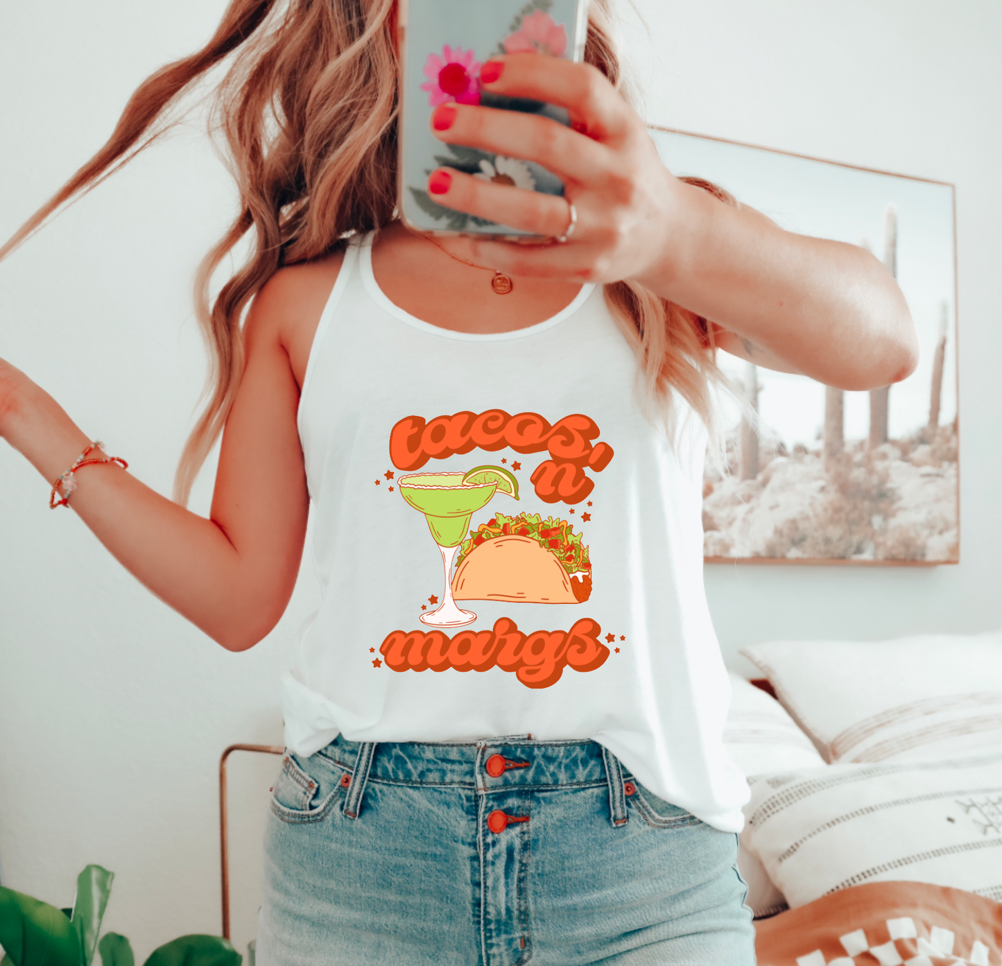 Retro Tacos N Margs Tank Top | Cinco De Mayo
