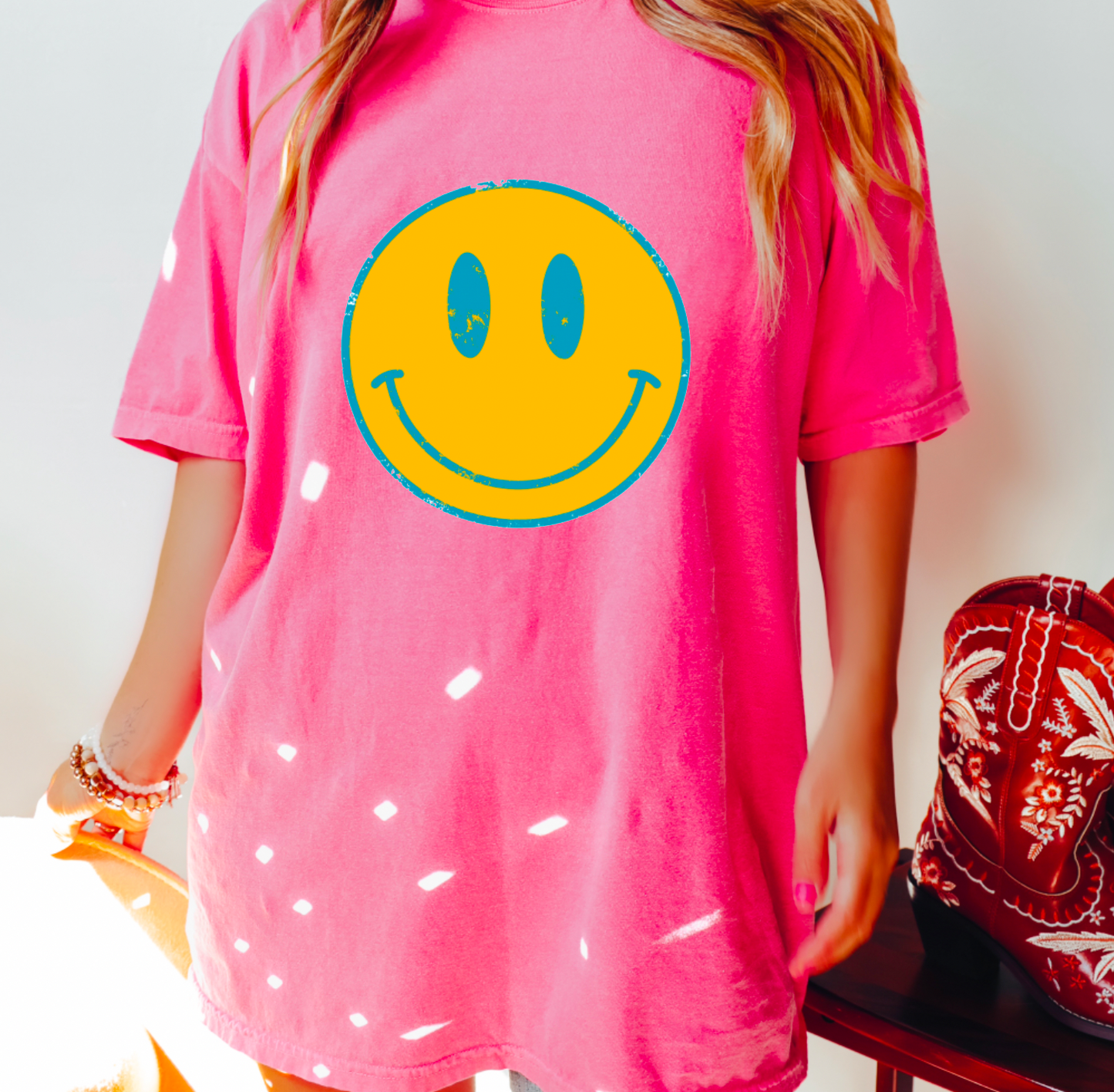 Summer Smiley Face Comfort Colors Tee