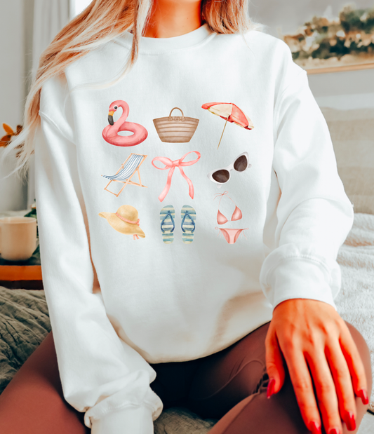Summer Pool Coquette Women's Sweatshirt Summer 