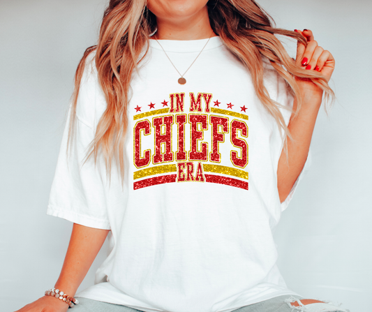 Faux Glitter In My Chiefs Era Football Graphic Tee