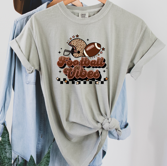 Football Vibes Checker Football Graphic Tee