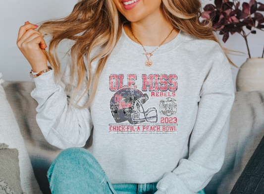 Ole Miss Rebels Distressed Gildan Sweatshirt