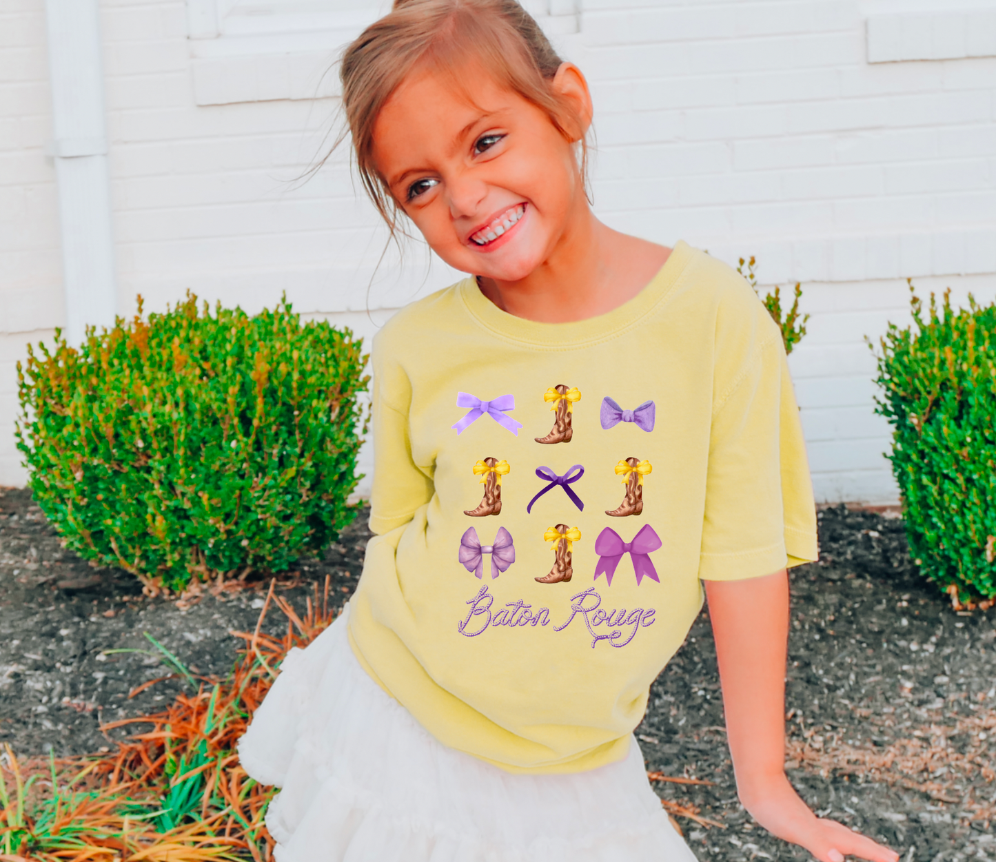 YOUTH Baton Rouge Coquette Graphic Tee LSU Tigers