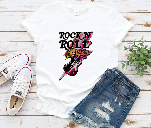 Rock & Roll Lightning Bolt Graphic Tee