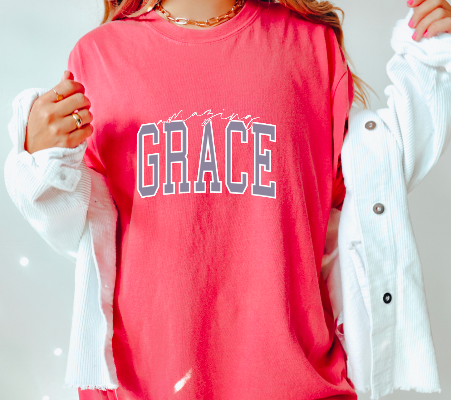 Amazing Grace Christian Graphic Tee T-Shirt