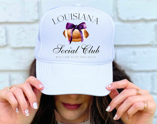 Louisiana Social Club Coquette Trucker Hat Football 