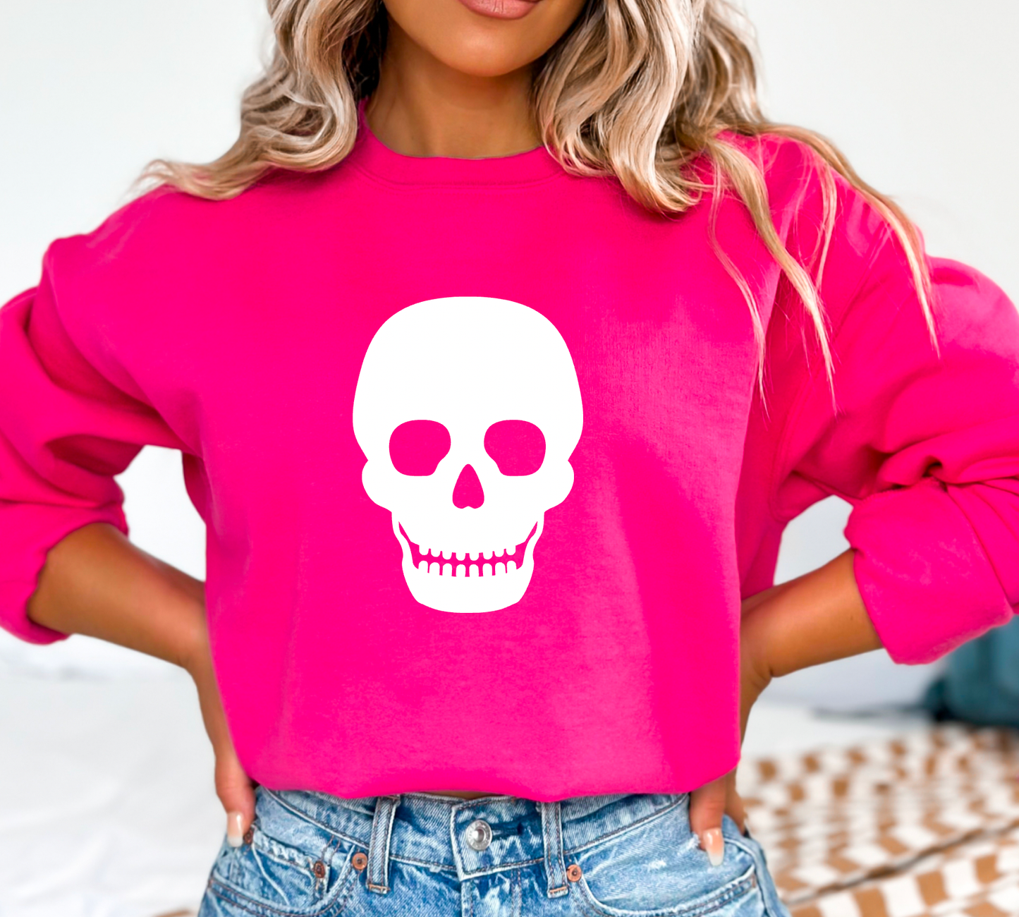 Skeleton Skull Graphic Sweatshirt Fall Sweatshirts