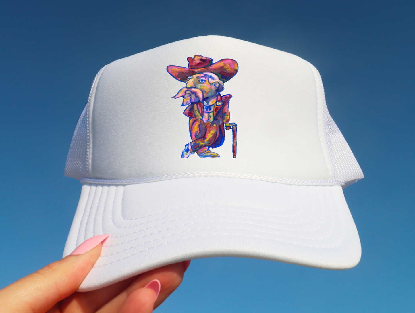 Watercolor Ole Miss Rebels Trucker Hat