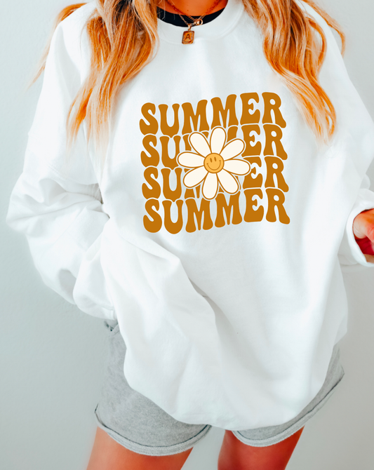Retro Summer Daisy Sweatshirt | Summer | Floral