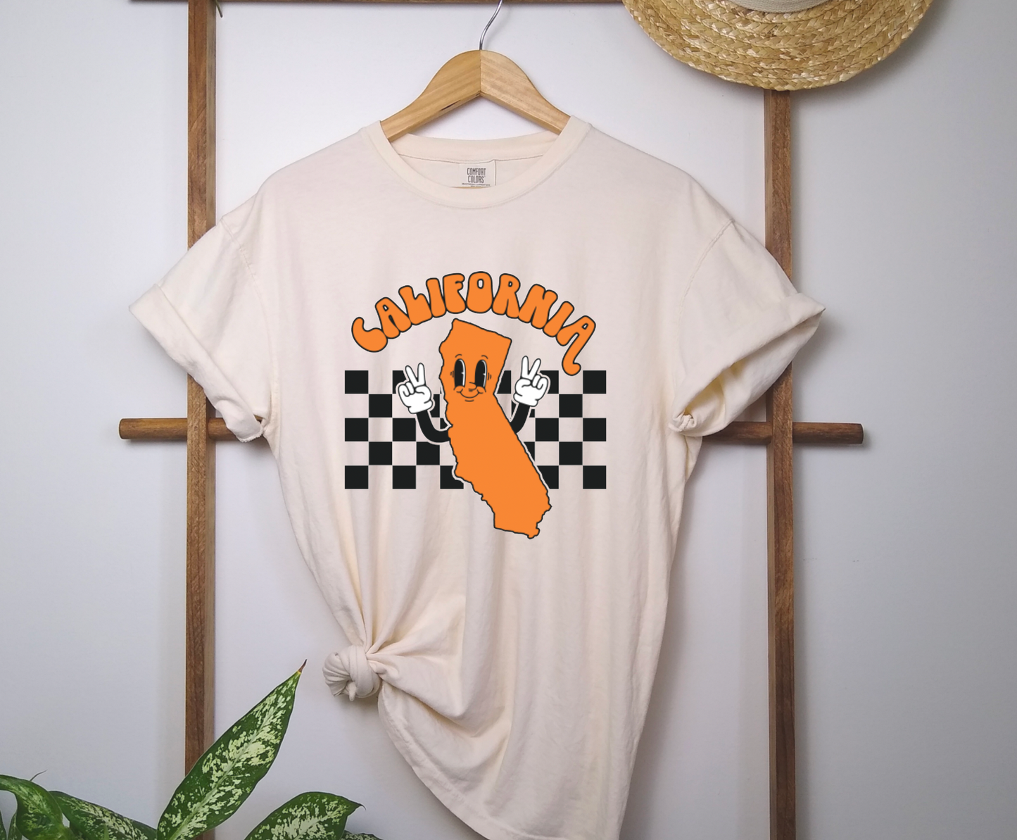 Retro California Checkered Graphic Tee | States | California