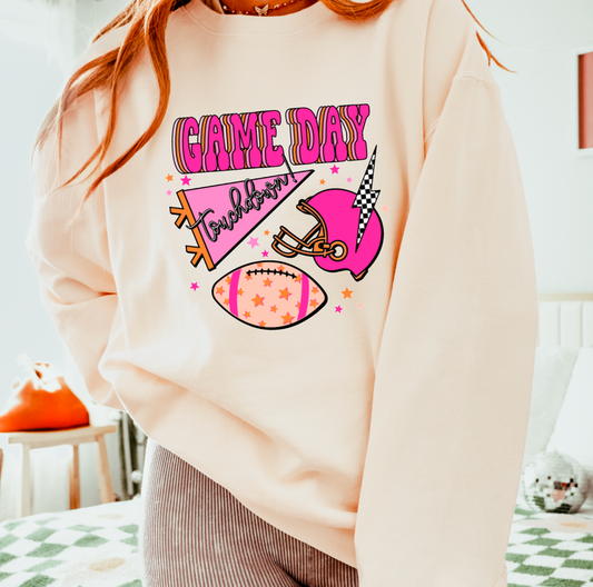 Retro Game Day Football Women's Sweatshirt Fall