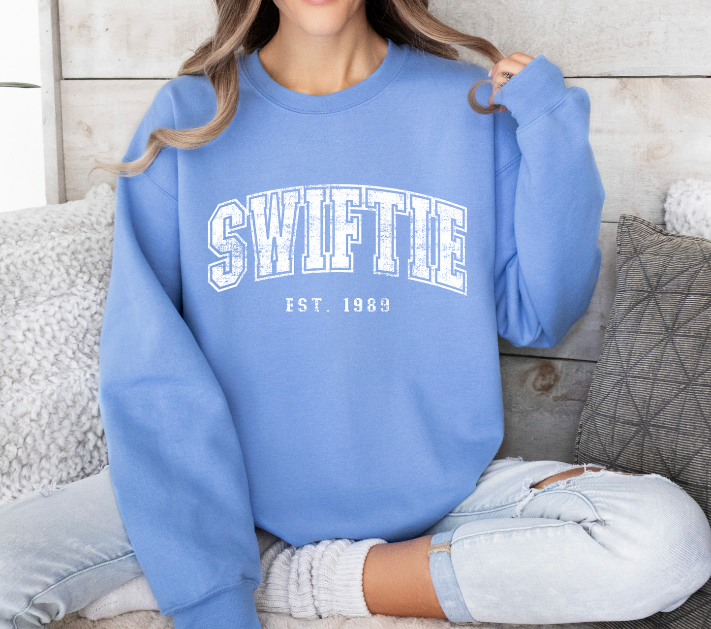 Swiftie Distressed Gildan Sweatshirt Taylor Swift
