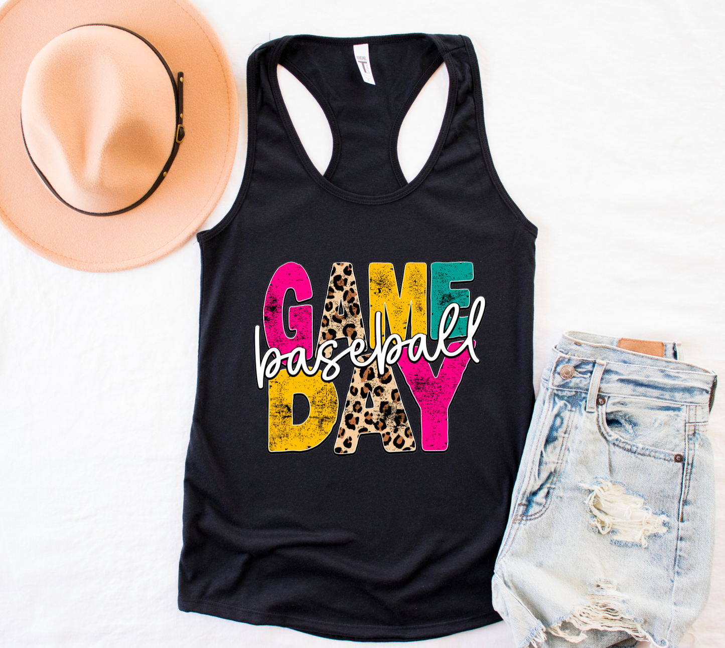 Game Day Baseball Distressed Tank Top | Gameday