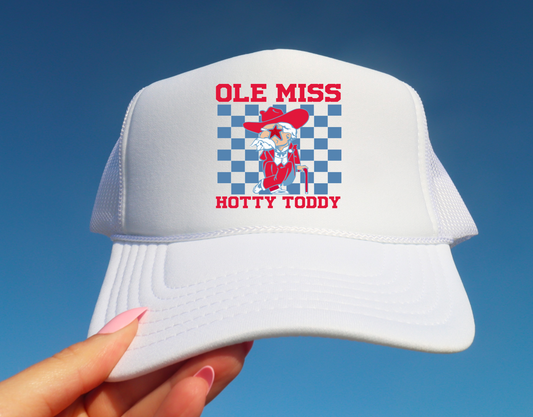 Ole Miss Rebels Checker Trucker Hat