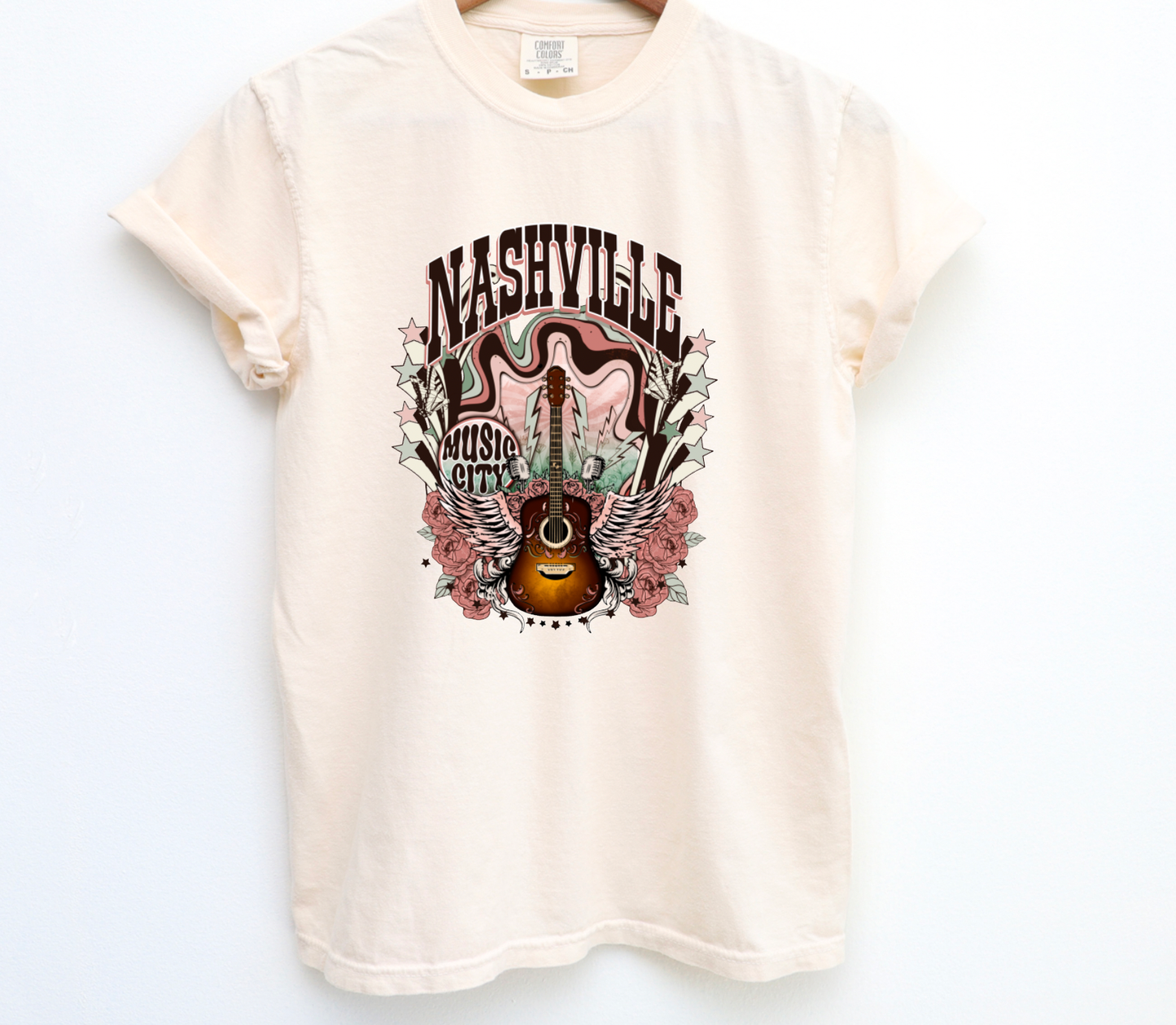 Nashville Music City Comfort Colors Tee Nashville Tennessee