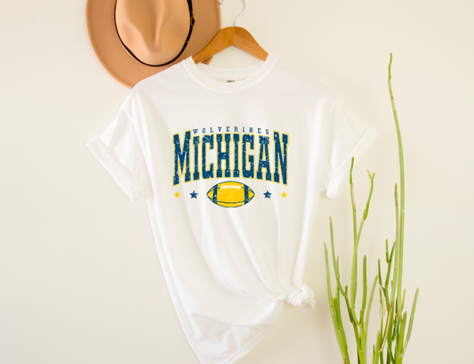 Michigan Game Day Comfort Colors Tee Football Tees