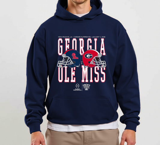 Ole Miss & Georgia Bulldogs Sugar Bowl Hoodie Football