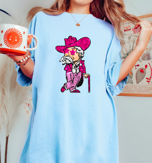 Faux Sequins Ole Miss Rebels Graphic Tee T-Shirt