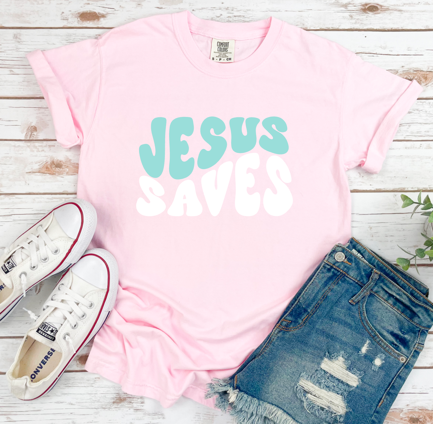 Jesus Saves Graphic Tee | Christian T-Shirt| Faith T-Shirt