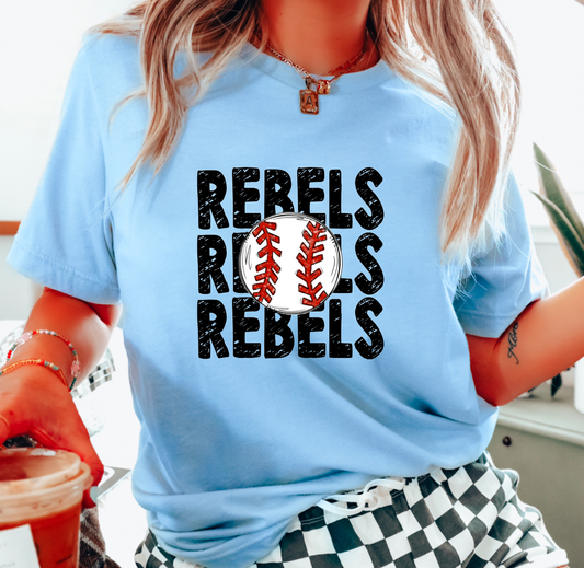 Ole Miss Rebels Baseball Bella Canvas T-Shirt