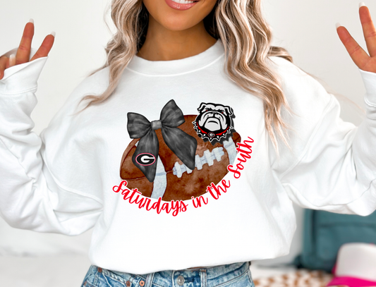 Georgia Bulldogs Football Coquette Sweatshirt