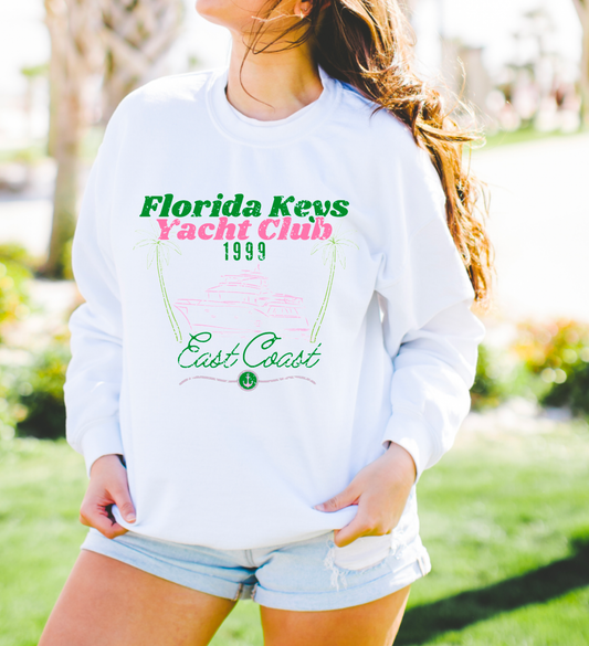 Florida Keys Yacht Club Women's Sweatshirt Summer 