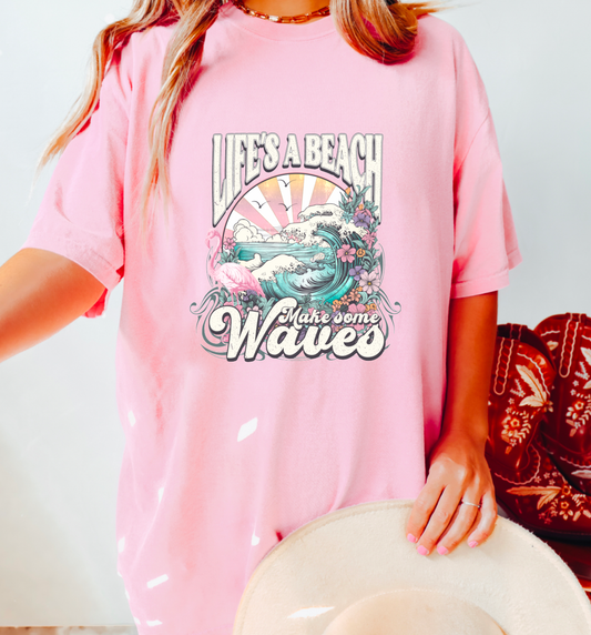 Life's A Beach Graphic Tee |Summer Graphic Tee| Beach Tees