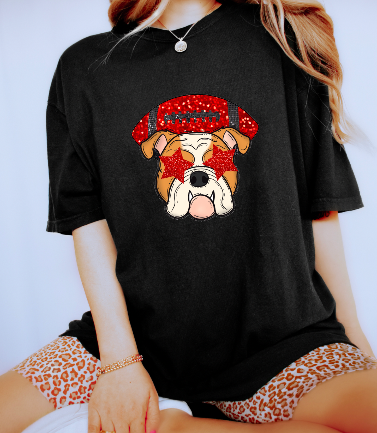 Faux Sequins Georgia Bulldogs Graphic Tee | T-Shirts