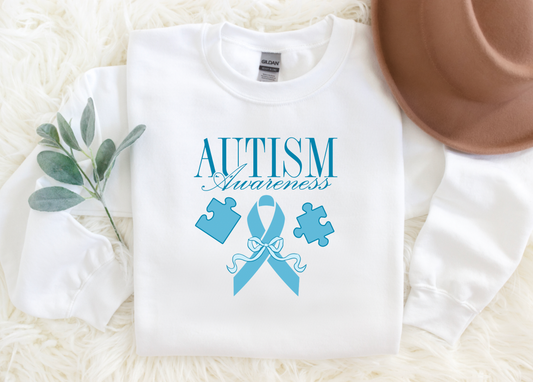 Coquette Autism Awareness Sweatshirt | Autism