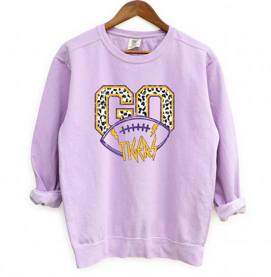 Go LSU Tigers Comfort Colors Sweatshirt Game Day Tees