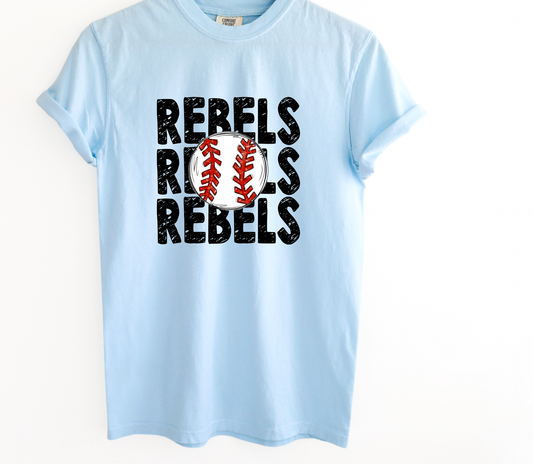 Ole Miss Rebels Baseball Comfort Colors T-Shirt