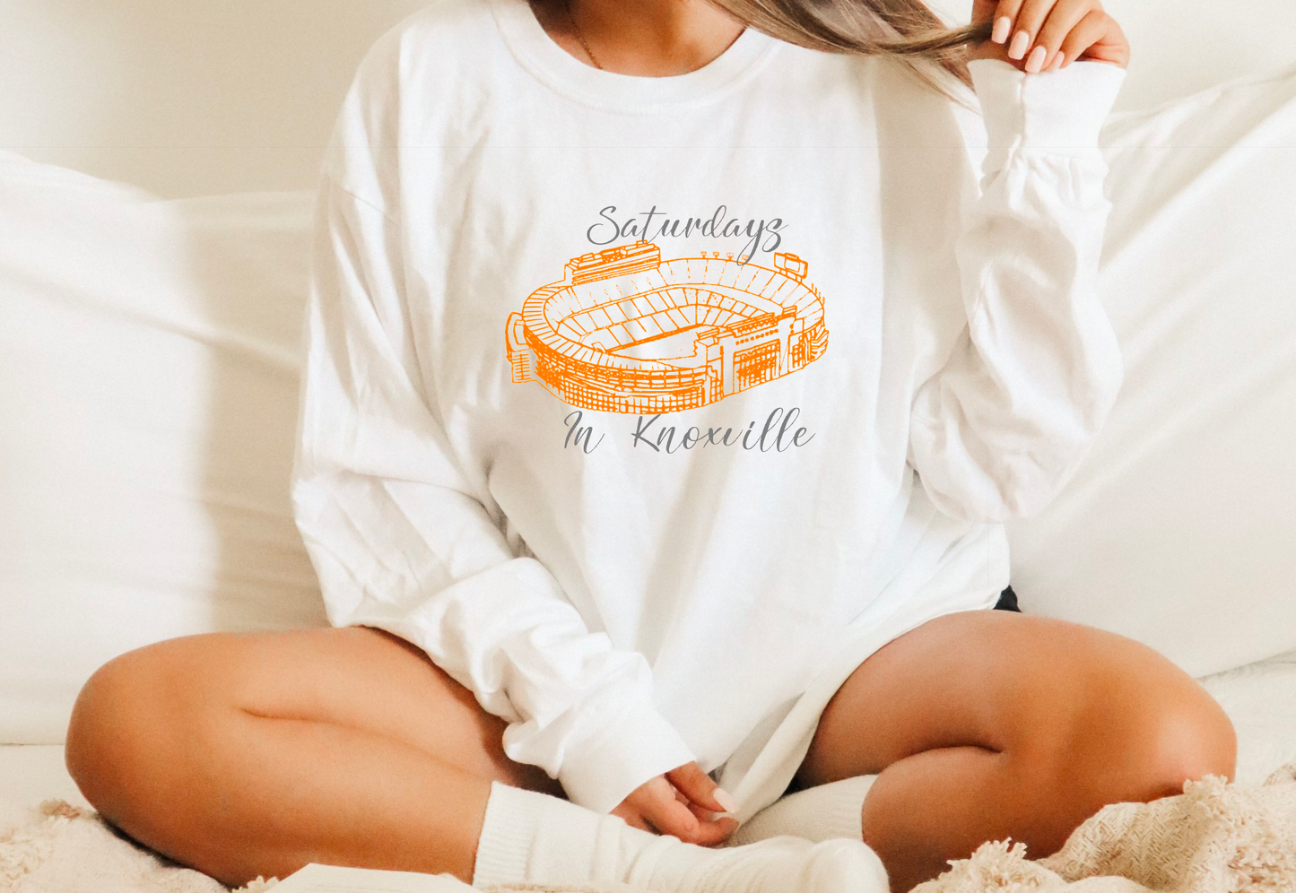 Saturdays In Knoxville Stadium Gildan Long Sleeve Tee
