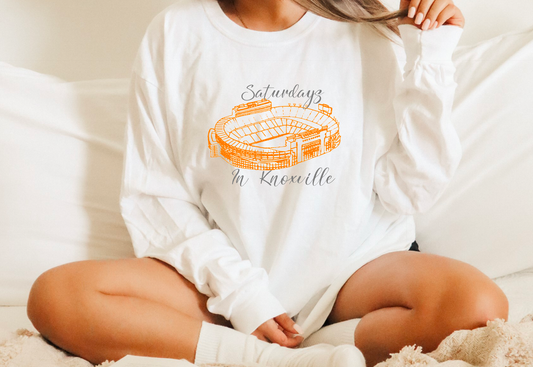 Saturdays In Knoxville Stadium Gildan Long Sleeve Tee